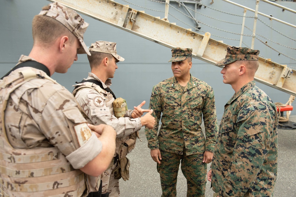 Spanish Marines embark on the USS Fort McHenry, BALTOPS 2019