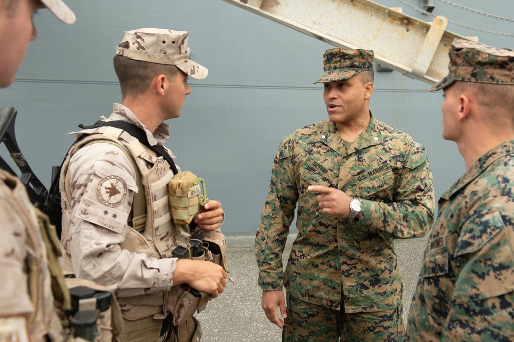 Spanish Marines embark on the USS Fort McHenry, BALTOPS 2019