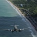 D-Day C-47, Heritage C-130J fly over Normandy