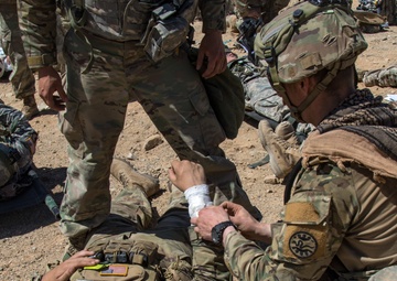 163rd Cavalry Regiment assists in a Mass Casualty Training Exercise at NTC