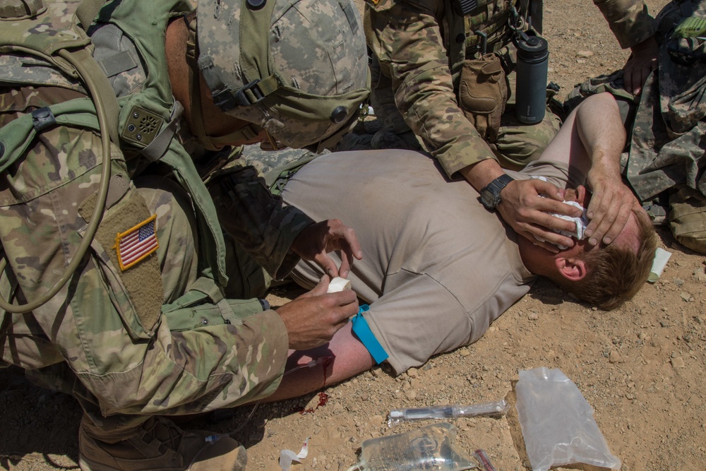 163rd Cavalry Regiment assists in a Mass Casualty Training Exercise at NTC