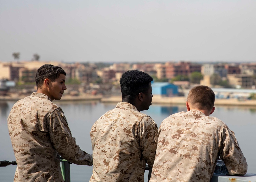 USS Arlington, 22nd MEU Suez Canal Transit