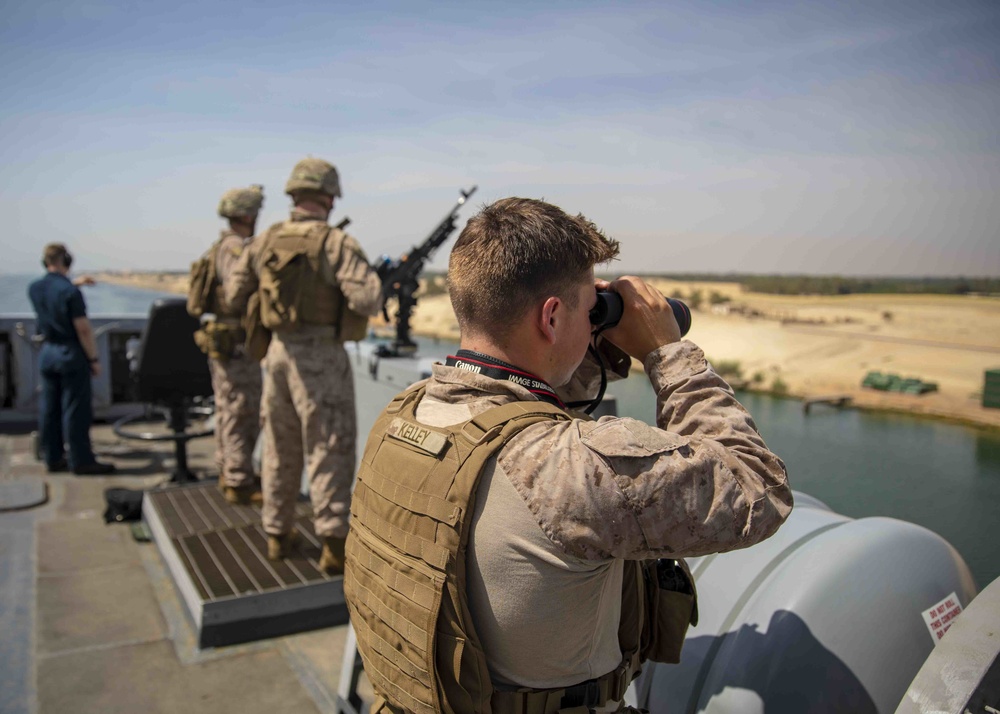 USS Arlington, 22nd MEU Suez Canal Transit