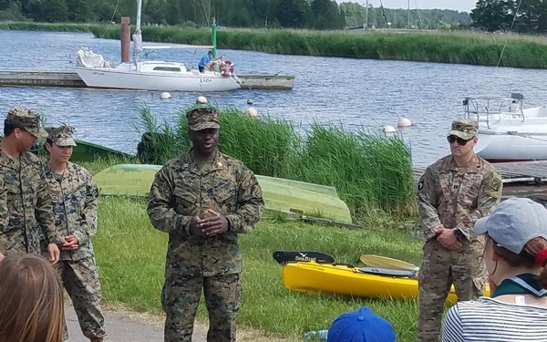 U.S. Marines and Soldiers visit Latvian Sea Scouts