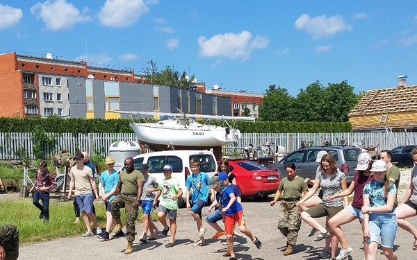 U.S. Marines and Soldiers visit Latvian Sea Scouts
