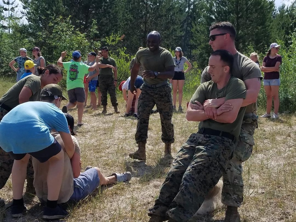 U.S. Marines and Soldiers visit Latvian Sea Scouts
