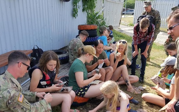 U.S. Marines and Soldiers visit Latvian Sea Scouts