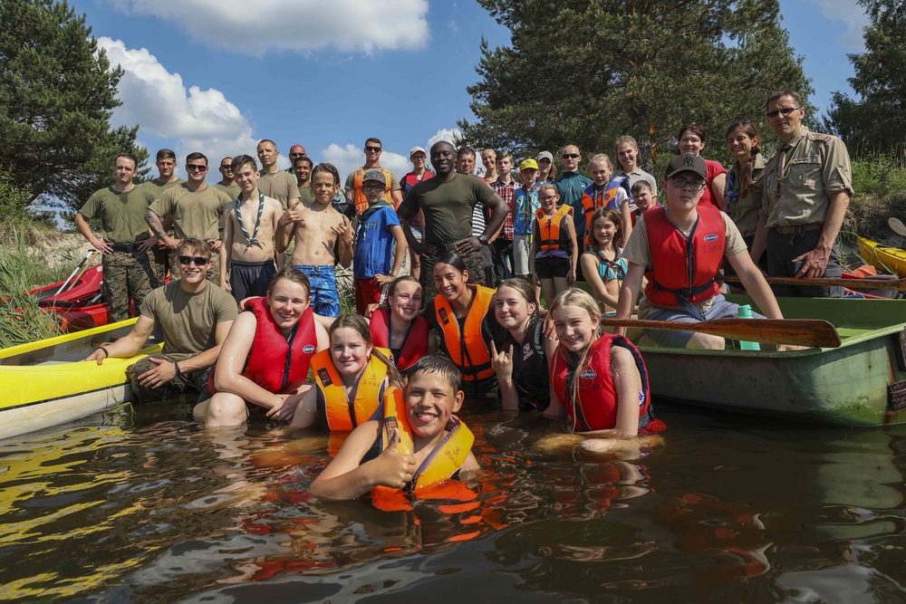 U.S. Marines and Soldiers visit Latvian Sea Scouts
