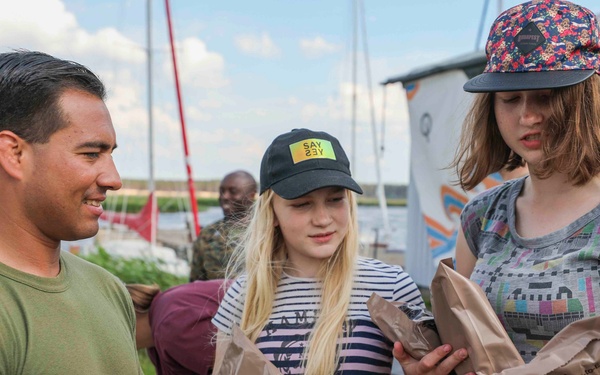 U.S. Marines and Soldiers visit Latvian Sea Scouts