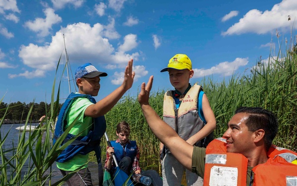 U.S. Marines and Soldiers visit Latvian Sea Scouts