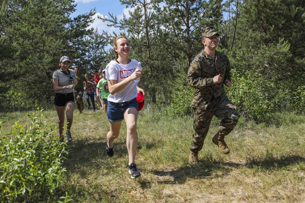 U.S. Marines and Soldiers visit Latvian Sea Scouts