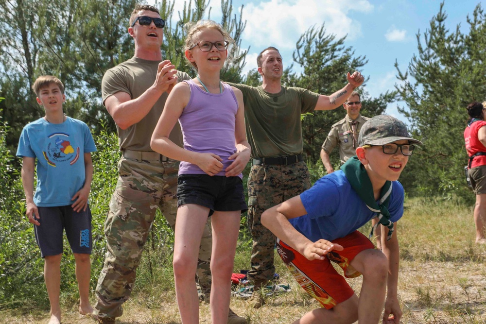 U.S. Marines and Soldiers visit Latvian Sea Scouts