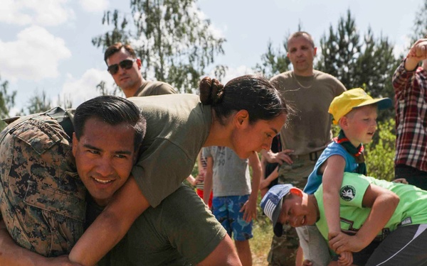 U.S. Marines and Soldiers visit Latvian Sea Scouts