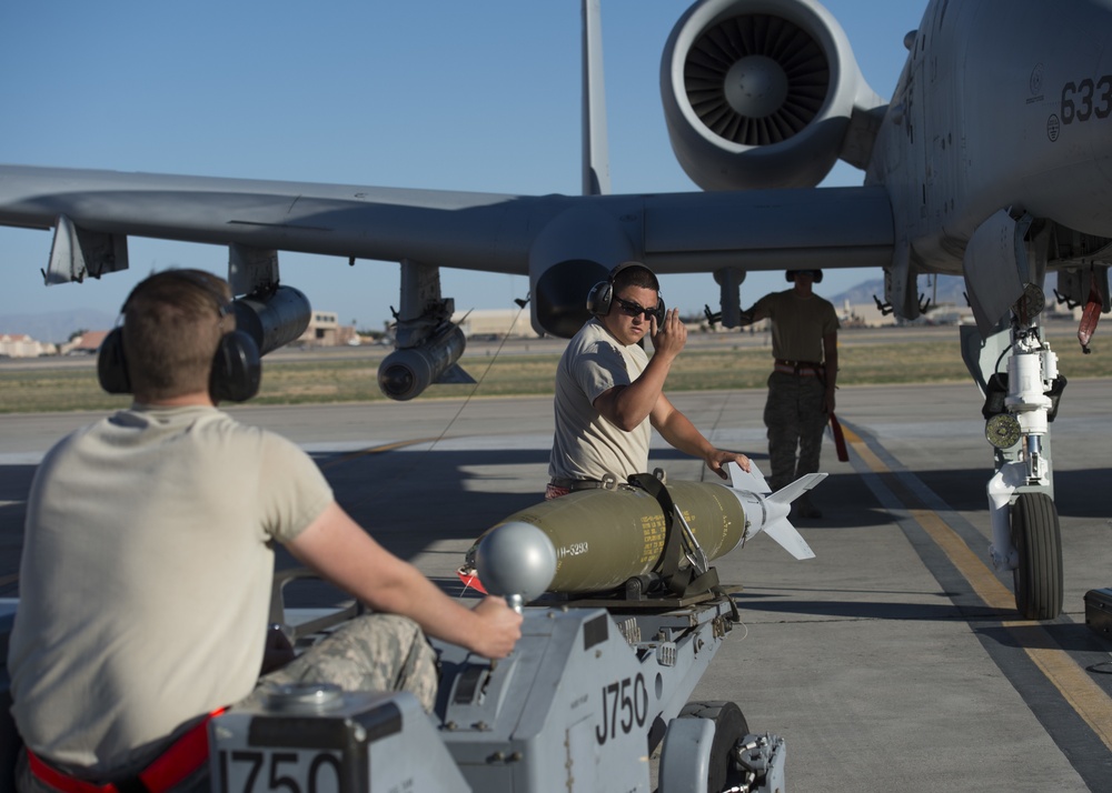 Loading bombs at Nellis AFB for Green Flag-West