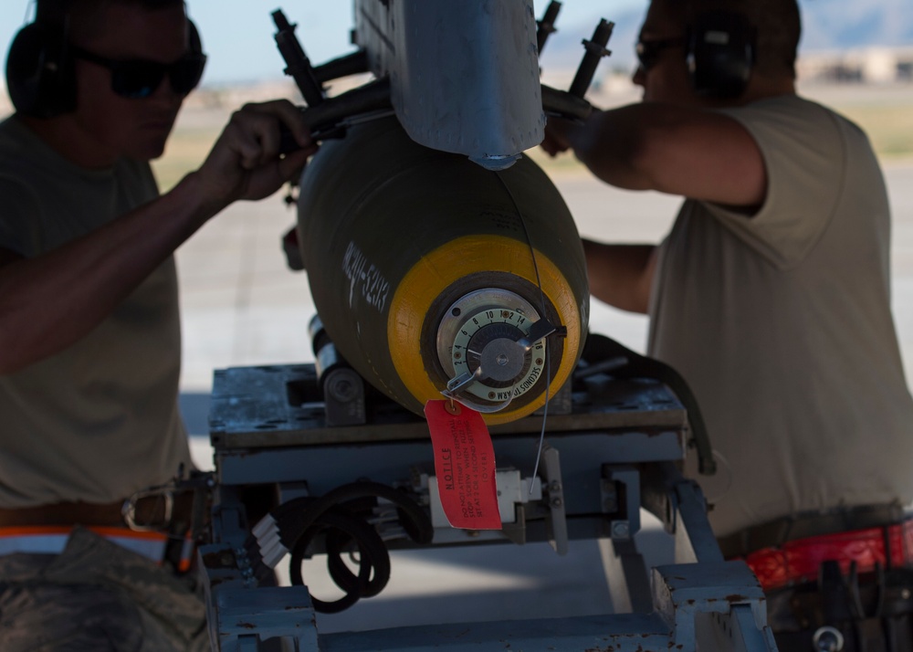 Loading bombs at Nellis AFB for Green Flag-West