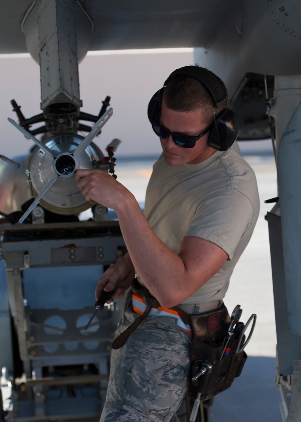 Loading bombs at Nellis AFB for Green Flag-West