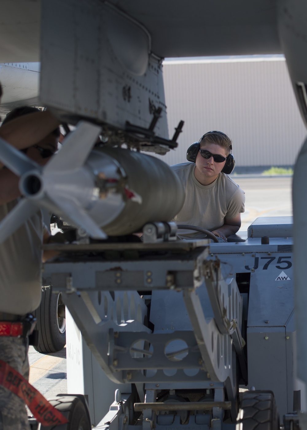 Loading bombs at Nellis AFB for Green Flag-West