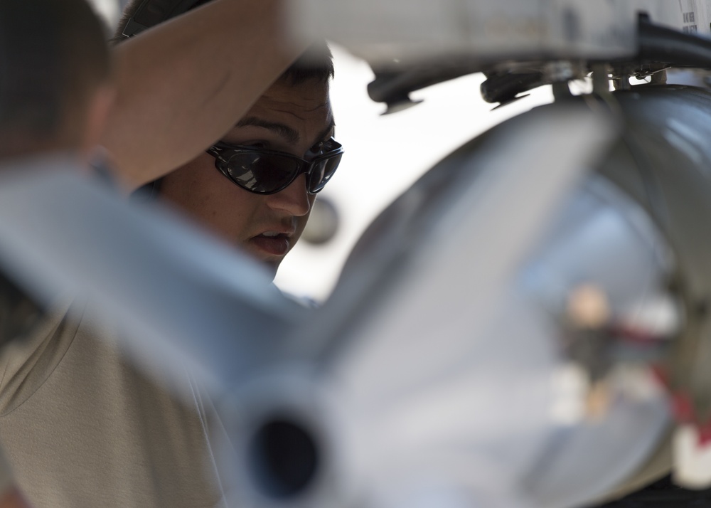 Loading bombs at Nellis AFB for Green Flag-West