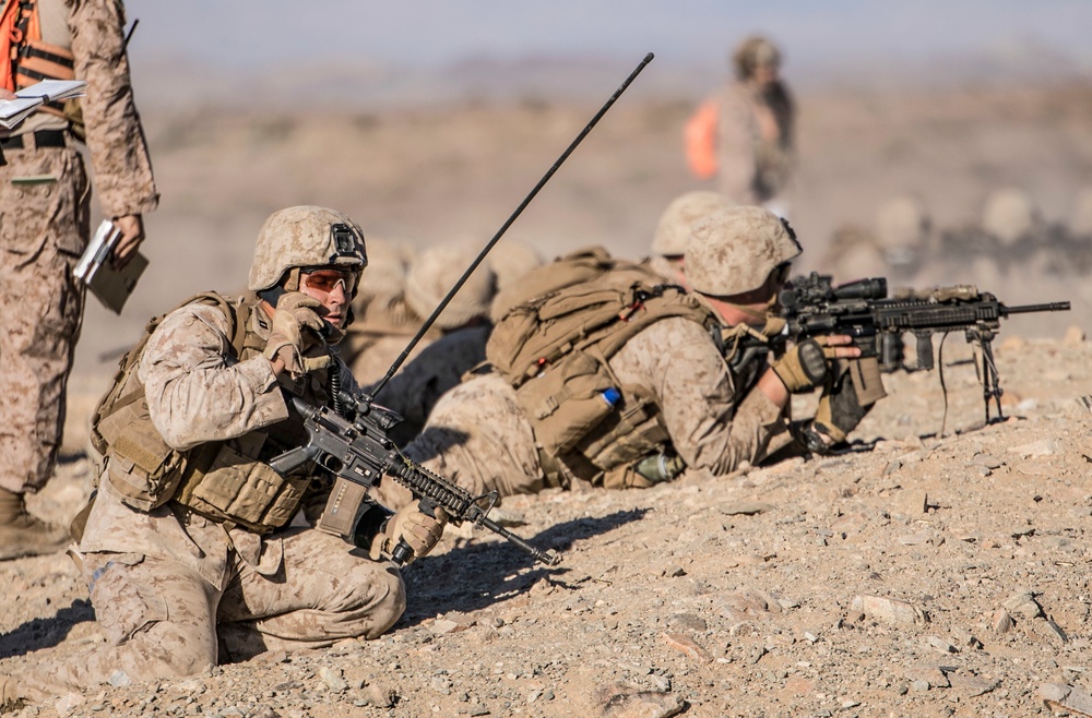 Platoon attack training on Range 410 during ITX 4-19