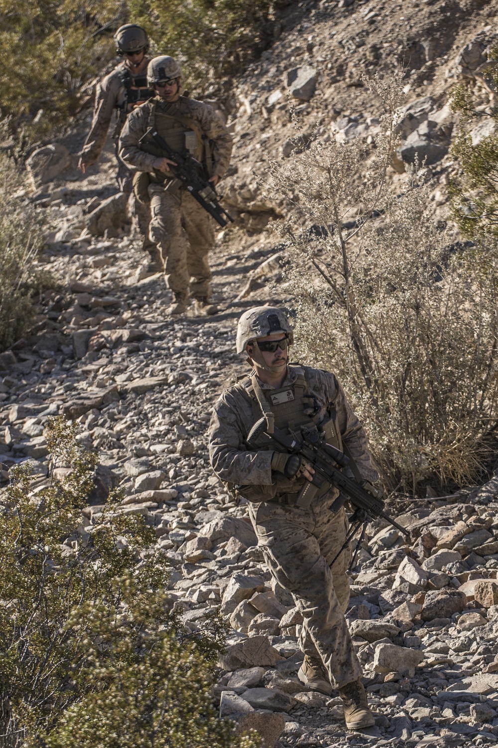 Platoon attack training on Range 410 during ITX 4-19