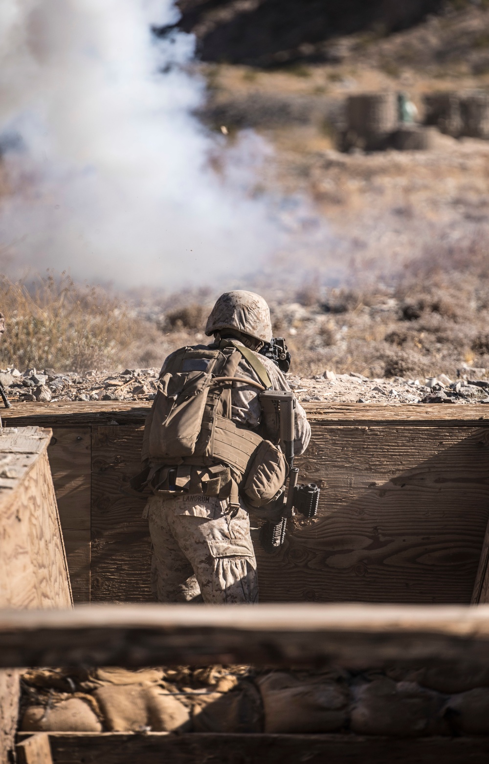 Platoon attack training on Range 410 during ITX 4-19