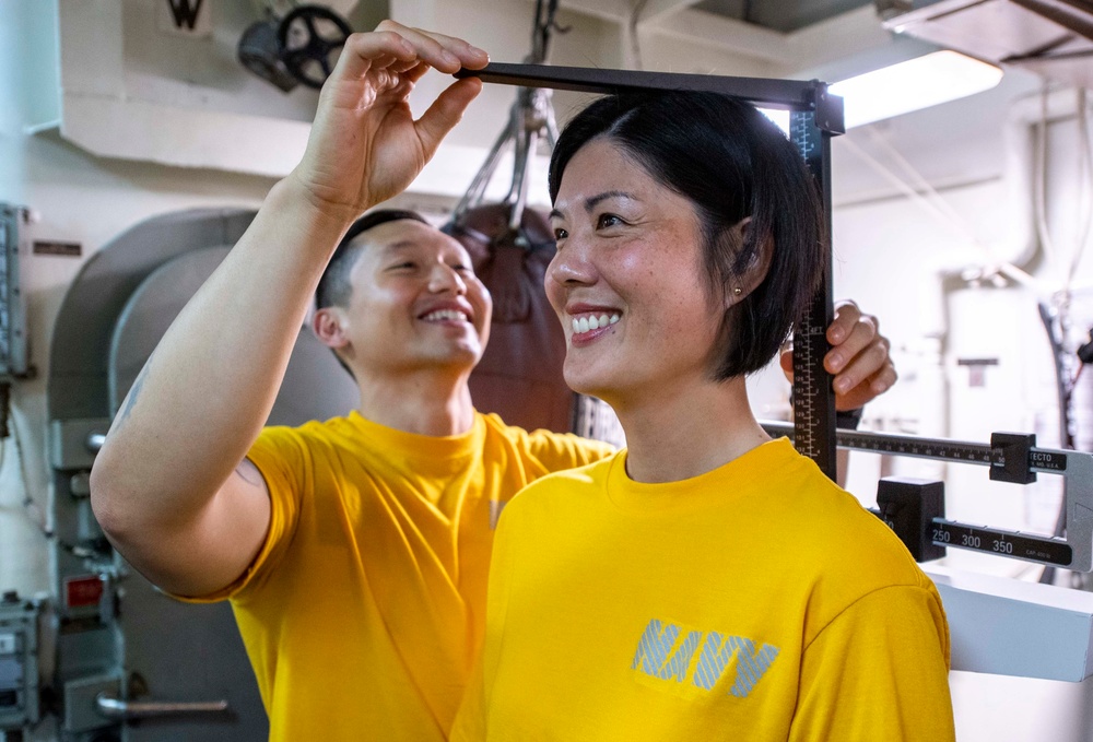 BCA Weigh-Ins Conducted Aboard USS Curtis Wilbur (DDG 54)