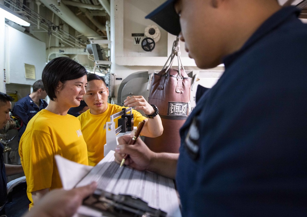 BCA Weigh-Ins Conducted Aboard USS Curtis Wilbur (DDG 54)