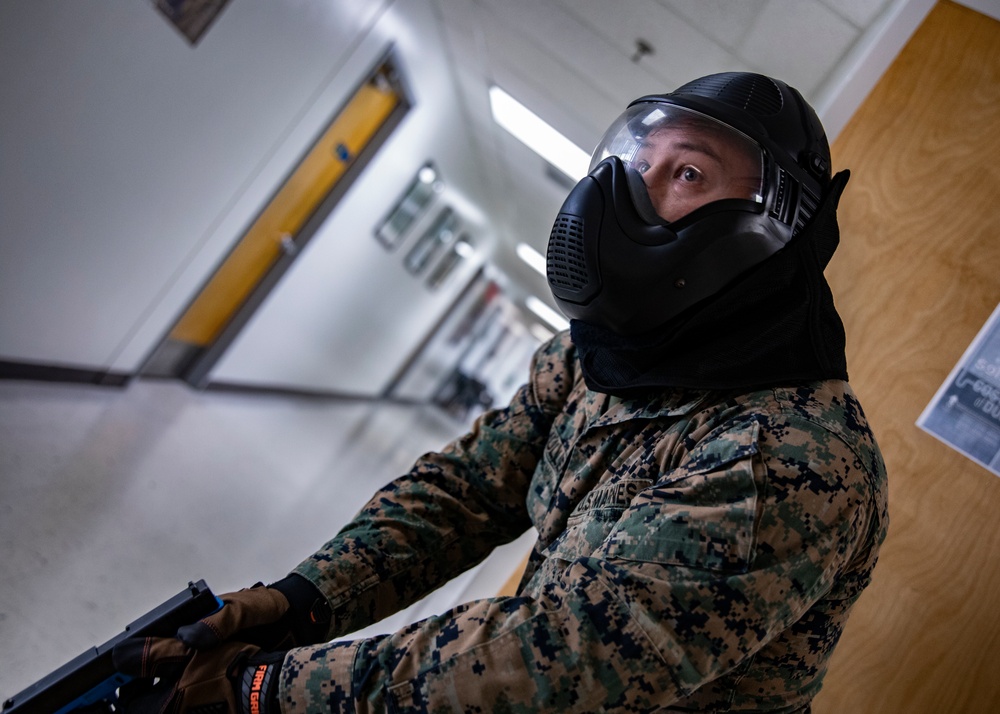 4th Civil Affairs Group Marines exercise active shooter emergency action plan