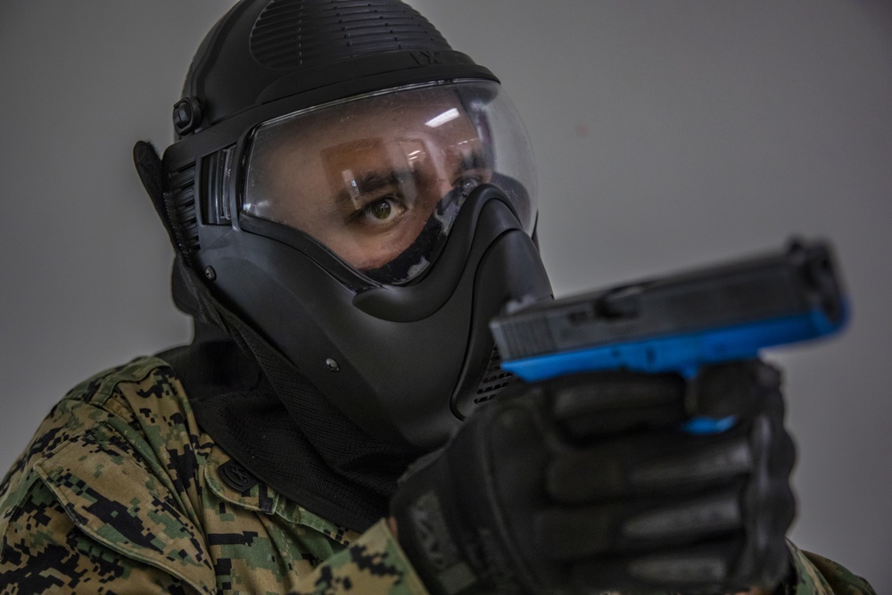 4th Civil Affairs Group Marines exercise active shooter emergency action plan