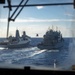 Replenishment-at-sea with USNS Amelia Earhart and USS Green Bay