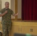 August Cole, co-author of “Ghost Fleet,” discusses future technological warfare with Marine information group in Okinawa