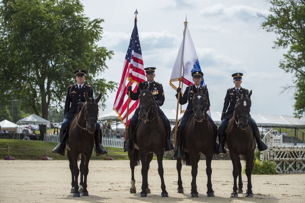 Caisson Mounted Color Guard at Upperville Horse Show