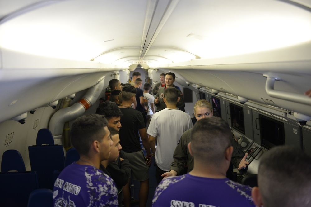 Tuloso Midway Cadets tour the P-8A Aircraft