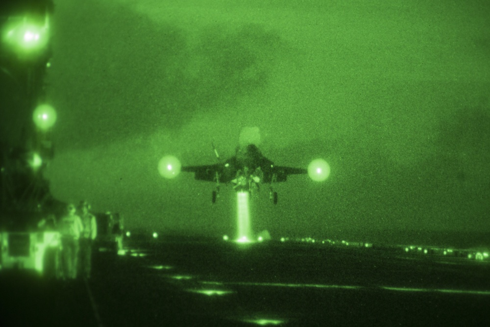 31st MEU F-35B twilight, night flight operations aboard USS Wasp