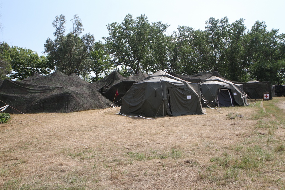 141st MEB tents in Slobozia, Romania
