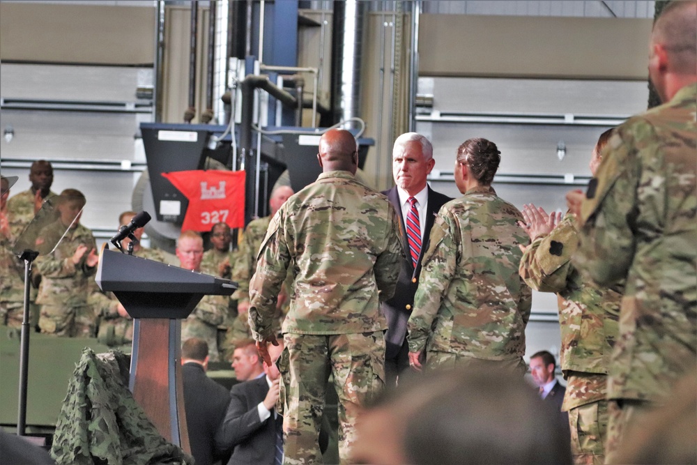 Vice President Mike Pence visits Fort McCoy