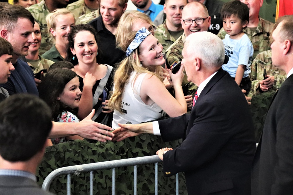 Vice President Mike Pence visits Fort McCoy