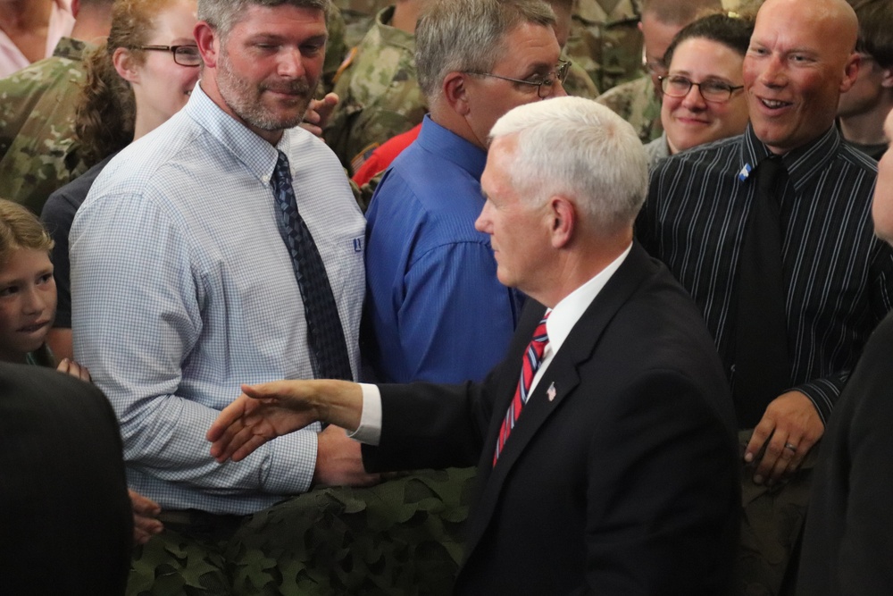 Vice President Mike Pence visits Fort McCoy