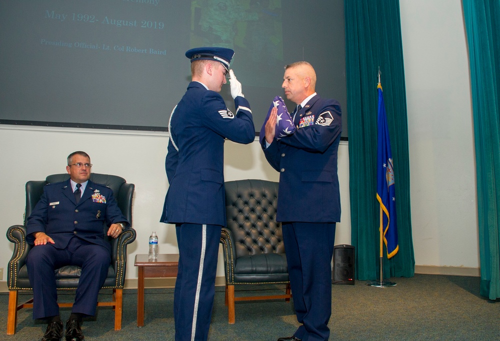 Master Sgt. Bruce Harris retires after 27 years of service
