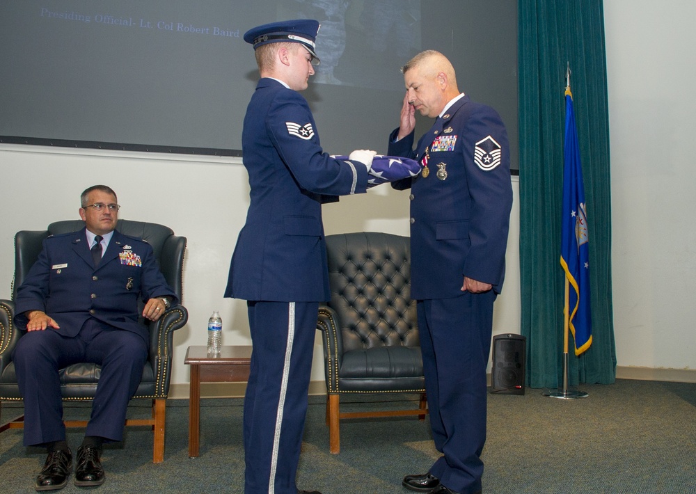 Master Sgt. Bruce Harris retires after 27 years of service