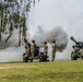 Salute Battery fires 105 mm Howitzers during Change of Command ceremony