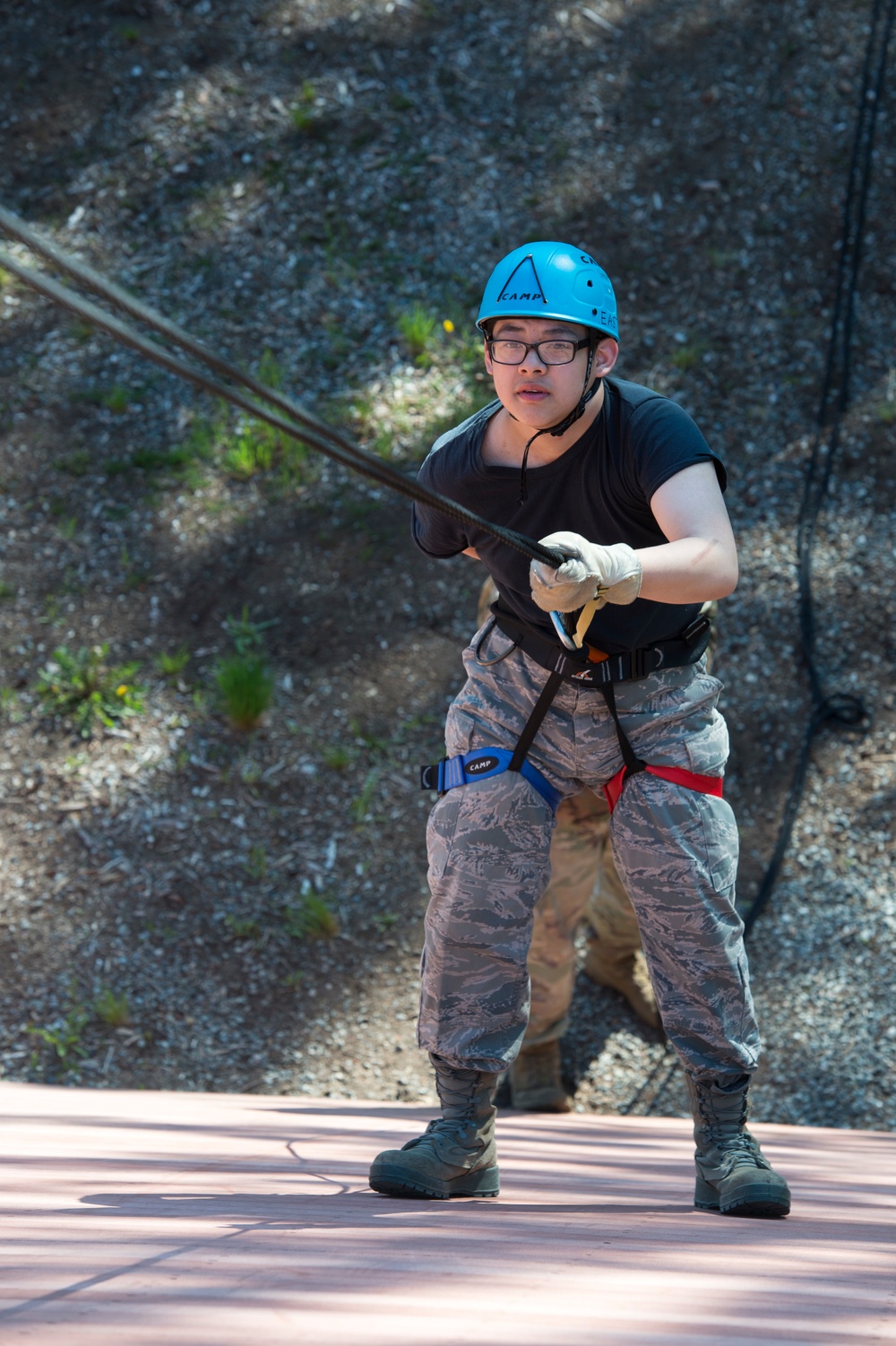 Air Force Junior Reserve Officer Training Corps (AFJROTC) participate in the Cadet Summer Leadership Course at JBER