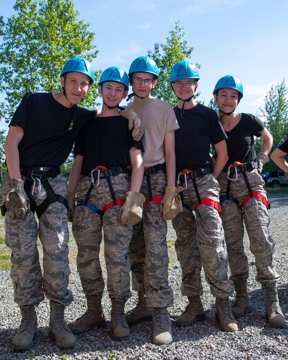 Air Force Junior Reserve Officer Training Corps (AFJROTC) participate in the Cadet Summer Leadership Course at JBER