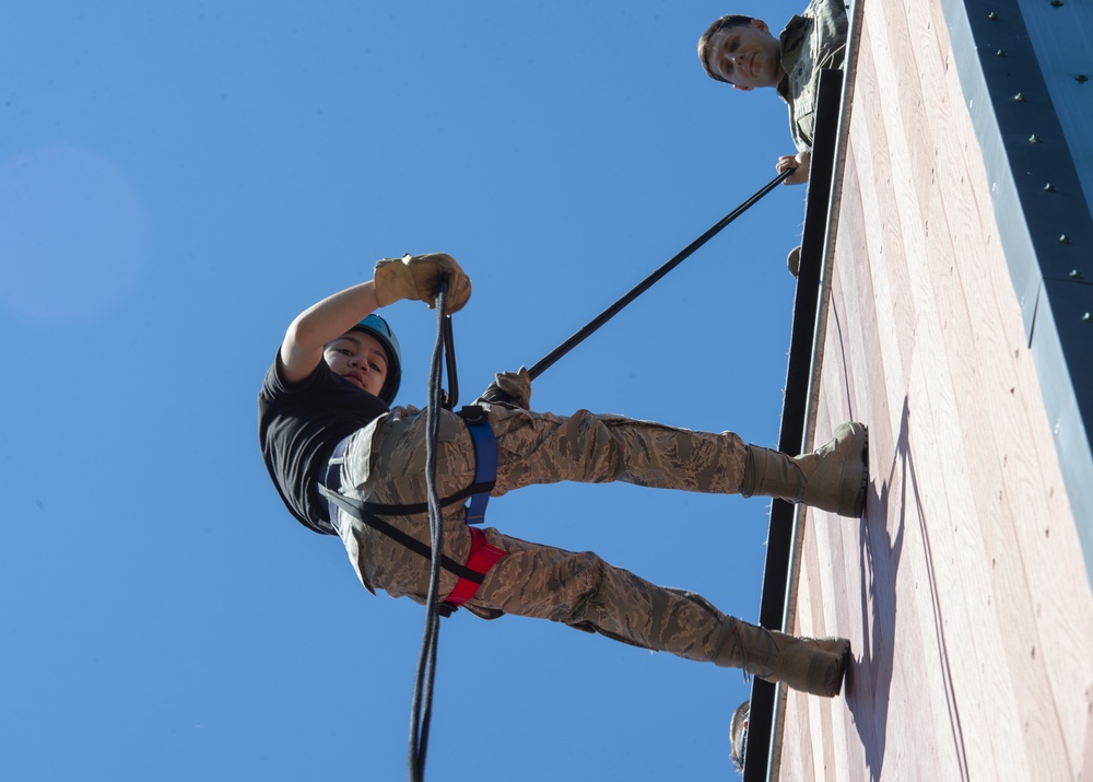 Air Force Junior Reserve Officer Training Corps (AFJROTC) participate in the Cadet Summer Leadership Course at JBER