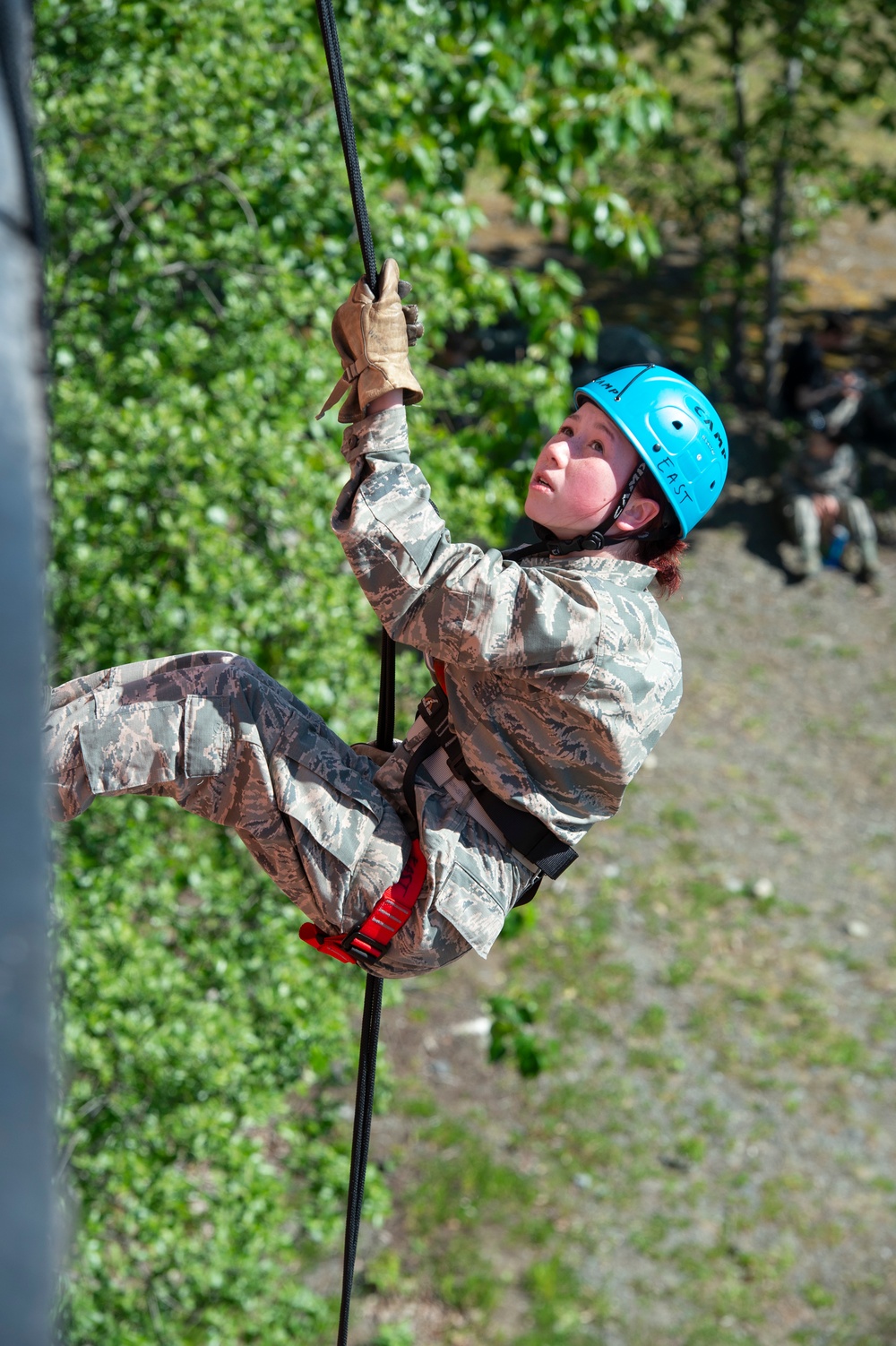 Air Force Junior Reserve Officer Training Corps (AFJROTC) participate in the Cadet Summer Leadership Course at JBER