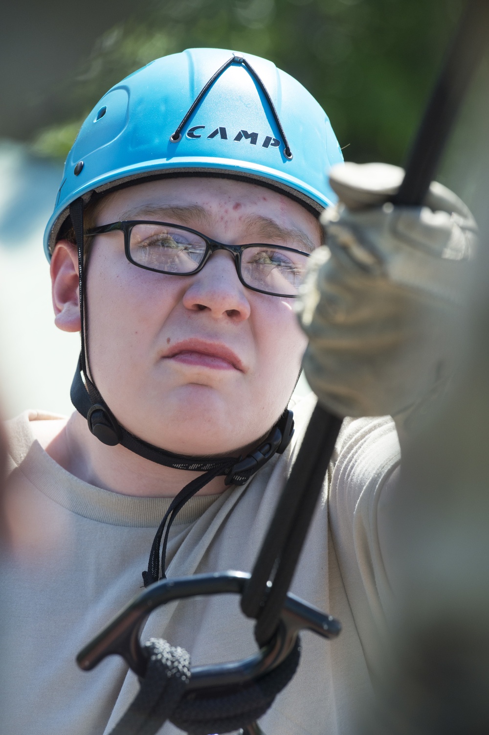 Air Force Junior Reserve Officer Training Corps (AFJROTC) participate in the Cadet Summer Leadership Course at JBER