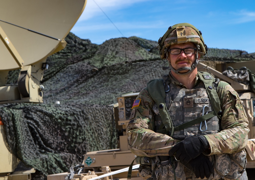 Signal soldiers from the HHC support the 116th Cavalry Brigade Combat Team