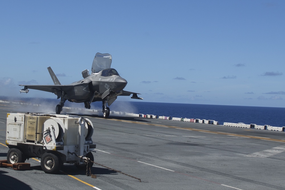 F-35B flight operations aboard USS Wasp