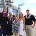 Military family holds dual retirement ceremony on deck of USS Missouri