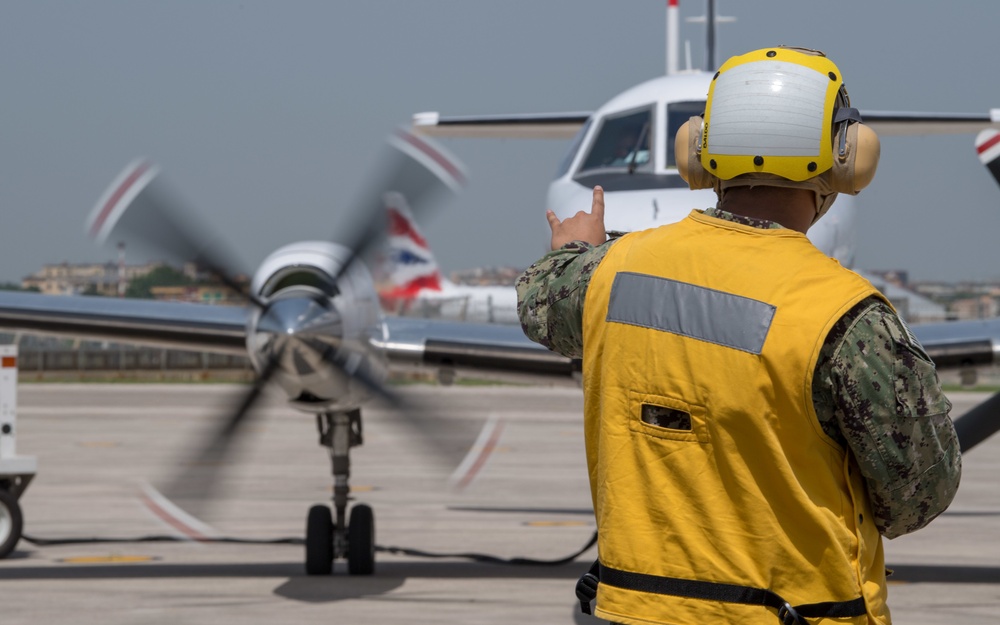 NSA Naples C-26 Training Flight